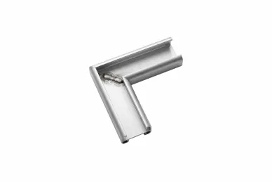 PSG A04.K90POZ6728.AXA Kolano aluminiowe, narożne, poziome do pochwytu nakładanego na szkło PS6728 - 90 stopni, szkło 16 - 17,52 mm, anoda matowa