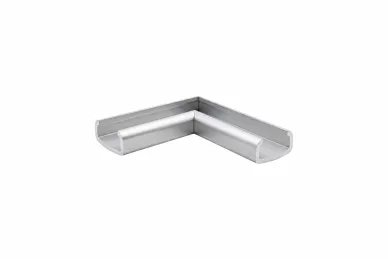 PSG A04.K90POZ6728.AXA Kolano aluminiowe, narożne, poziome do pochwytu nakładanego na szkło PS6728 - 90 stopni, szkło 16 - 17,52 mm, anoda matowa
