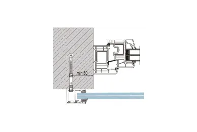 PSG A04.KB5000.110.010.20 Kompletny balkon francuski KB5000, szkło 10-11,52 mm, wys. 1100 mm, moc. do ściany (aluminium, syst. płaski, anoda)