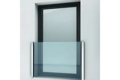 PSG A04.KB5000.110.010.20 Kompletny balkon francuski KB5000, szkło 10-11,52 mm, wys. 1100 mm, moc. do ściany (aluminium, syst. płaski, anoda)