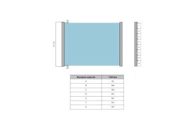 PSG A04.KB5000.110.016.20 Kompletny balkon francuski KB5000, szkło 16-17,52 mm, wys. 1100 mm, moc. do ściany (aluminium, syst. płaski, anoda)