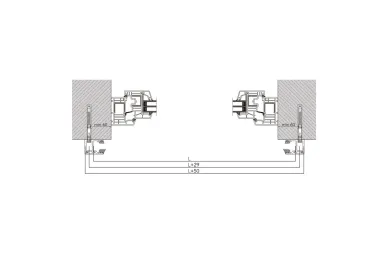 PSG A04.KB5000.110.016.20 Kompletny balkon francuski KB5000, szkło 16-17,52 mm, wys. 1100 mm, moc. do ściany (aluminium, syst. płaski, anoda)