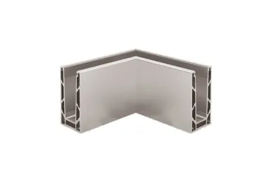PSG A04.KE100.100.40 Profil u narożny do balustrad całoszklanych KE100, 90°, wewn., moc. od góry (aluminium, syst.płaski, satyna)