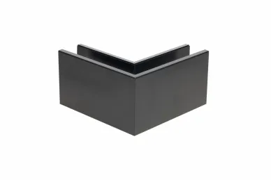 PSG A04.KE100.100.50.7021 Profil u narożny do balustrad całoszklanych KE100, ciemnoszary, 90°, wewn., moc. od góry (aluminium, syst.płaski, malowany)