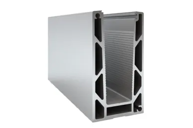 PSG A04.KE100.500.20 U-profile for frameless glass balustrades KE100, glass 12-21.5 mm, 5M, top-mounted (aluminum, flat system, matte anodized)