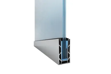PSG A04.KE100.500.20 U-profile for frameless glass balustrades KE100, glass 12-21.5 mm, 5M, top-mounted (aluminum, flat system, matte anodized)
