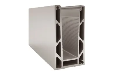 PSG A04.KE100.500.40 U-profile for frameless glass balustrades KE100, glass 12-21.5 mm, 5M, top-mounted (aluminum, flat system, satin)