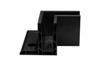 PSG A04.KE105.100.50 L-profile corner for frameless glass balustrades KE105, 90°, inner, longitudinal top-mounted (aluminum, flat system, black)