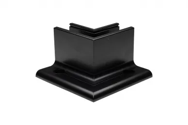 PSG A04.KE105.100.50 L-profile corner for frameless glass balustrades KE105, 90°, inner, longitudinal top-mounted (aluminum, flat system, black)