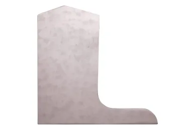 PSG A04.KE105.120.10 Left side end cap for L balustrade profiles, longitudinal top-mounted, KE105 (aluminum, flat system, raw surface)