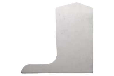 PSG A04.KE105.130.20 Right side end cap for L balustrade profiles, longitudinal top-mounted, KE105 (aluminum, flat system, raw surface)