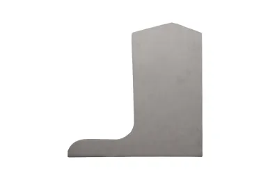 PSG A04.KE105.130.40 Right side end cap for balustrade profiles, longitudinal top-mounted, KE105 (aluminum, flat system, satin)