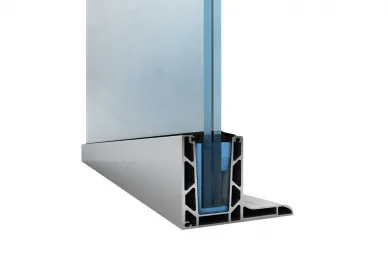 PSG A04.KE105.500.10 L-profile for frameless glass balustrades KE105, glass 12-21.5 mm, 5M, longitudinal top-mounted (aluminum, flat system, raw)