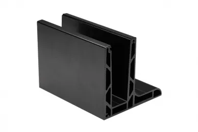 PSG A04.KE105.500.50 L-profile for frameless glass balustrades KE105, glass 12-21.5 mm, 5M, longitudinal top-mounted (aluminum, flat system, black)
