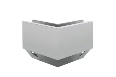 PSG A04.KE120.110.20 U-profile corner for frameless glass balustrades KE120, 90°, OUTER, side-mounted (aluminum, flat system, matte anodized)
