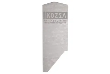 PSG A04.KE120.130.20 Right side end cap for U balustrade profiles, side-mounted, KE120 (aluminum, flat system, matte anodized)