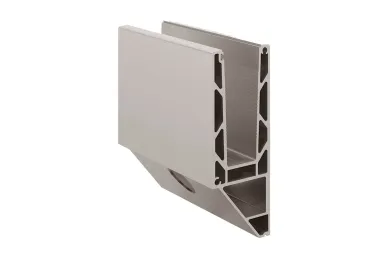 PSG A04.KE120.500.40 U-profile for frameless glass balustrades KE120, glass 12-21.5 mm, 5M, side-mounted (aluminum, flat system, satin)