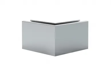 PSG A04.KF1000.100.20 U-profile corner for frameless glass balustrades KF1000, 90°, outer, top-mounted, drainage (aluminum, flat system, matte anodized)