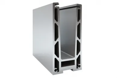 PSG A04.KF1000.500.20 U-profile for frameless glass balustrades KF1000, glass 12-21.5 mm, 5M, top-mounted, drainage (aluminum, flat system, matte anodized)