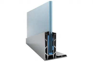 PSG A04.KF1050.500.20 L-profile for frameless glass balustrades KF1050, glass 12-21.5 mm, 5M, longitudinal top-mounted (aluminum, flat system, matte anodized)