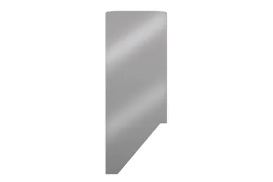 PSG A04.KF1200.130.20 Right side end cap for U balustrade profiles, side-mounted, KF1200 (aluminum, flat system, matte anodized)