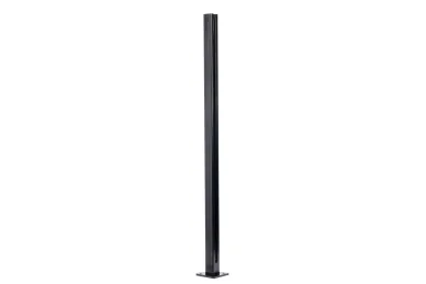PSG A04.KR7000.110.50 SŁUPEK ALUMINIOWY BOCZNY DO BALUSTRAD KRAŃCOWY, 45x45x1100 MM, SZKŁO 8,72 MM, MOC. W PODŁOGĘ, CZARNY (ALUMINIUM, SYST.PŁASKI, MALOWANY)