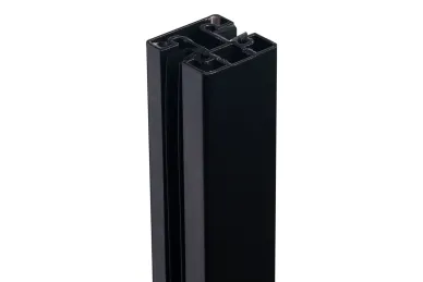 PSG A04.KR7100.110.50 SŁUPEK ALUMINIOWY ŚRODKOWY DO BALUSTRAD, 45x45x1100 MM, SZKŁO 8,72 MM, MOC. W PODŁOGĘ, CZARNY (ALUMINIUM, SYST.PŁASKI, MALOWANY)