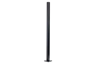 PSG A04.KR7100.110.50 SŁUPEK ALUMINIOWY ŚRODKOWY DO BALUSTRAD, 45x45x1100 MM, SZKŁO 8,72 MM, MOC. W PODŁOGĘ, CZARNY (ALUMINIUM, SYST.PŁASKI, MALOWANY)