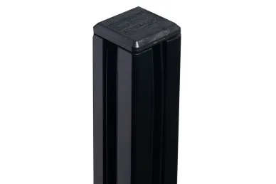 PSG A04.KR7200.110.50 SŁUPEK ALUMINIOWY NAROŻNY DO BALUSTRAD, 45x45x1100mm, SZKŁO 8,72 MM, MOC. W PODŁOGĘ, CZARNY (ALUMINIUM, SYST.PŁASKI, MALOWANY)