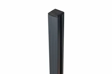 PSG A04.KR7300.110.50.7021 SŁUPEK ALUMINIOWY BOCZNY DO BALUSTRAD, 45x45x1100 MM, SZKŁO 8,72 MM, MOC. BOCZNE, CIEMNOSZARY (ALUMINIUM, SYST.PŁASKI, MALOWANY)