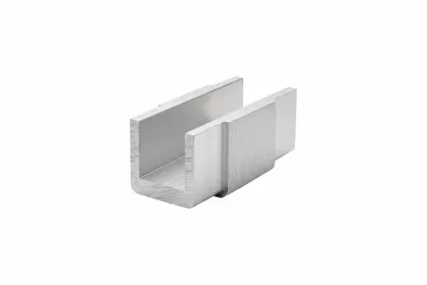 PSG A04.LP1801031.AXA Straight aluminum connector for glass-mounted handrail PS1031 - 180 degrees, glass 16 - 17.52 mm, matte anodized