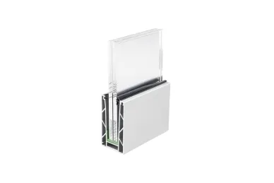 PSG A04.P100.500.AXA Profil u do balustrad całoszklanych pinox - seria 100, 5000 mm, mocowanie od góry, aluminium, anoda matowa