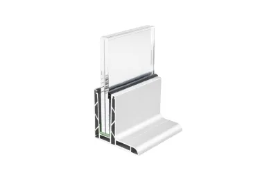 PSG A04.P105.500.AXA Profil typu l do balustrad całoszklanych pinox – seria 105, 5000 mm, szkło 12-21 52 mm, mocowanie wzdłużne od góry, aluminium, anoda matowa