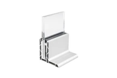 PSG A04.P105.500.AXA Profil typu l do balustrad całoszklanych pinox – seria 105, 5000 mm, szkło 12-21 52 mm, mocowanie wzdłużne od góry, aluminium, anoda matowa
