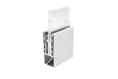PSG A04.P120.500.AXA Profil typu y do balustrad całoszklanych pinox z listwą i maskownicą – seria 120, 5000 mm, szkło 12-21,52 mm, mocowanie boczne, aluminium, anoda matowa