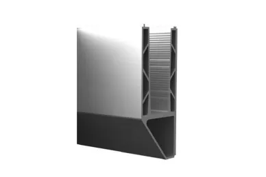 PSG A04.P120.500.AXA Profil typu y do balustrad całoszklanych pinox z listwą i maskownicą – seria 120, 5000 mm, szkło 12-21,52 mm, mocowanie boczne, aluminium, anoda matowa