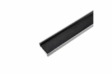 PSG A04.PS6936.AXA Pochwyt aluminiowy, zaokrąglony PS6936 – nakładany na szkło 20-21,52 mm, 6 m, przekrój 25.6X8.5 mm, anoda matowa, system płaski
