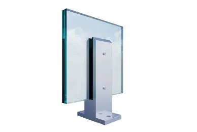 PSG A04.V340.012.AUR Uchwyt pionowy aluminiowy do szkła - spigot, 200 x 60 x 42 mm, szkło 12 - 13,52 mm, surowy