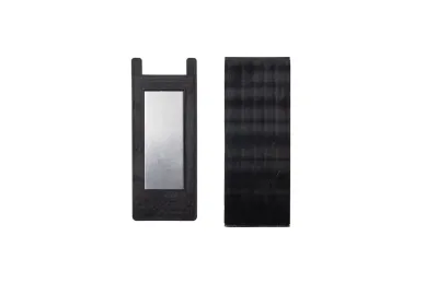 PSG A04.V340.012.AUR Vertical aluminum glass clamp - spigot, 200 x 60 x 42 mm, glass 12 - 13.52 mm, raw