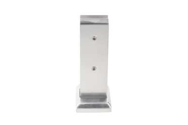 PSG A04.V340.012.AUS Vertical aluminum glass clamp - spigot, 200 x 60 x 42 mm, with cover, glass 12 - 13.52 mm, satin