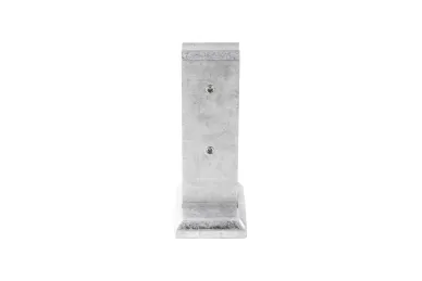 PSG A04.V340.016.AUR Uchwyt pionowy aluminiowy do szkła - spigot, 200 x 60 x 42 mm, z maskownicą, szkło 16-17,52 mm, surowy