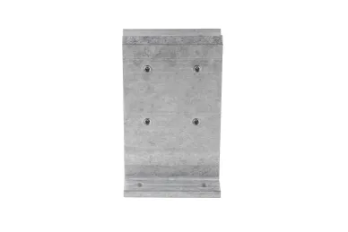 PSG A04.V340M.012.AUR Uchwyt pionowy aluminiowy do szkła - spigot, 200 x 120 x 42 mm, z maskownicą, szkło 12 - 13,52 mm, surowy