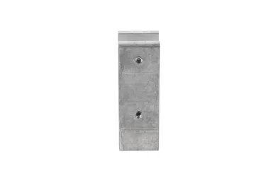 PSG A04.V350.012.AUR Uchwyt pionowy pojedynczy do szkła deltowaty – spigot, 70X50 mm, H=140 mm, szkło 12–13,52 mm, aluminium, surowy