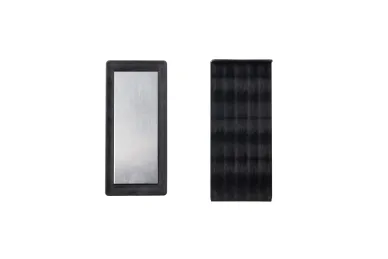 PSG A04.V350.016.AUR Uchwyt pionowy pojedynczy do szkła deltowaty – spigot, 70X50 mm, H=140 mm, szkło 16–17,52 mm, aluminium, surowy