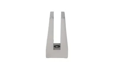 PSG A04.V350.016.AUS Uchwyt pionowy pojedynczy do szkła deltowaty – spigot, 70X50 mm, H=140 mm, szkło 16–17,52 mm, aluminium, satyna