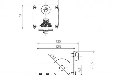 PSG A60.010.01.61 Roulette pour profilé M avec roulette en nylon