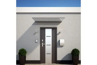 PSG A75.N100.140.AXA Glass canopy system on aluminum strip 1400 mm - glass 17.52 mm, universal (aluminum, matte anodized)