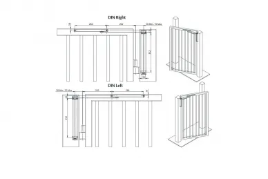 PSG ASSA.DC630G.P.EV1 Gate door closer with slide rail in Cam-Motion technology - right, silver
