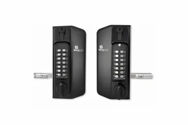 PSG BL.BL3130DKO.ECP Double-sided mechanical combination lock BL3130DKO Borg Locks for metal gates - with ECP keypad, anti-lift knob, key lock-out and 65-80 mm slide bolt