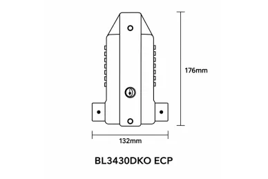 PSG BL.BL3430DKO.ECP Dwustronny mechaniczny zamek szyfrowy BL3430DKO borg locks do bram metalowych – z klawiaturą ecp, klamką, zasuwą 65-80 mm i blokadą klucza